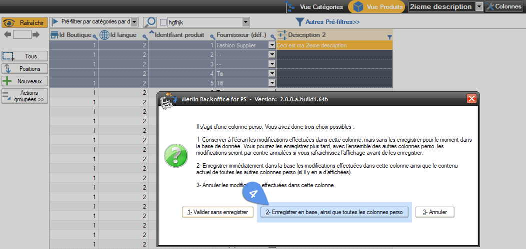 Custom fields, tuto 1 - image 12 - Copy and paste confirmation, with immediate saving to base